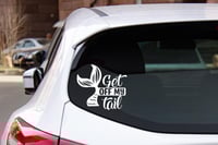 Image 1 of Cute Get Off My Tail Vinyl Decal for Vehicle, Easy To Apply Vinyl Decal for Cars Trucks Buses -Cu...