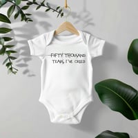 Image 4 of Cool Baby Bodysuit Gift- Fifty Thousand Tears I've Cried Bodysuit- Rock Fan Baby Shower Gift- Met...