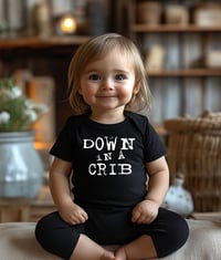 Image 4 of Alt Metal Rock Fans Baby Gift- Down In A Crib Baby Bodysuit- Rock Baby Gift- Rock Fan Baby Shower...