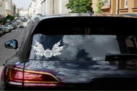 Image 1 of Custom Pentacle Supernatural Angel Wings Vinyl Decal for Vehicle, Laptop, Wall etc .. - Easy To A...
