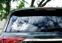 Image 4 of Custom Pentacle Supernatural Angel Wings Vinyl Decal for Vehicle, Laptop, Wall etc .. - Easy To A...