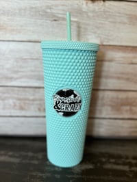 Image 1 of 24oz Barefoot and Crazy Studded Tumbler