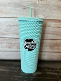 Image 3 of 24oz Barefoot and Crazy Studded Tumbler