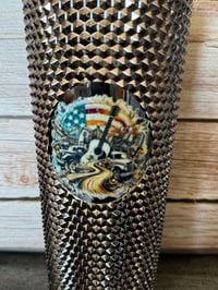 Image 4 of 24oz American Band Studded Tumbler