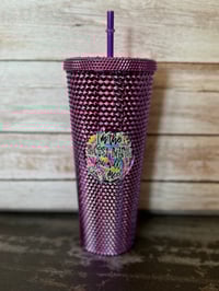 Image 1 of 24oz I'm the Nicest Bitch You Will Ever Meet Studded Tumbler