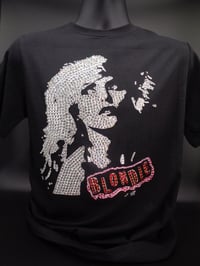 Image 1 of Customised by hand Blondie in rhinestones T shirt