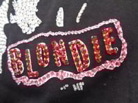 Image 6 of Customised by hand Blondie in rhinestones T shirt