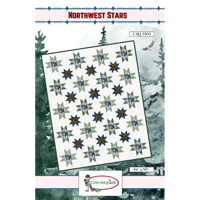 Image 1 of NORTHWEST STARS Quilt Pattern 64" x 80" by Carrie-Along-Quilts Inc.