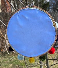 Image 3 of Vintage Striped Fabric Pin Display 9 inch