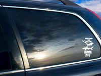 Image 4 of Custom waterproof Everything can kill you graffiti style scuba diving sticker, Shark