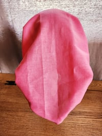 Image 2 of Linen Tichel in Bubblegum Pink
