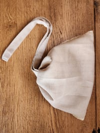 Image 3 of Linen Crown Cover in Natural (undyed) & Lace Trim