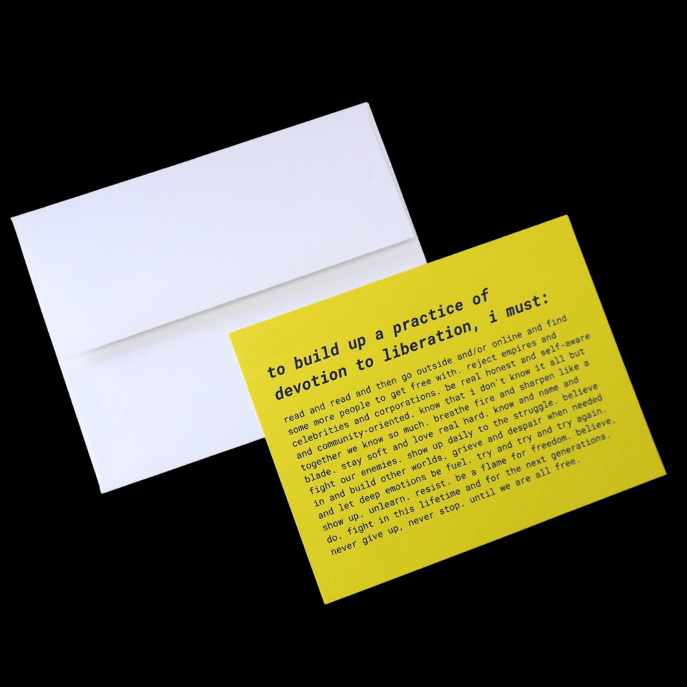 Image of Devotion to Liberation Postcard