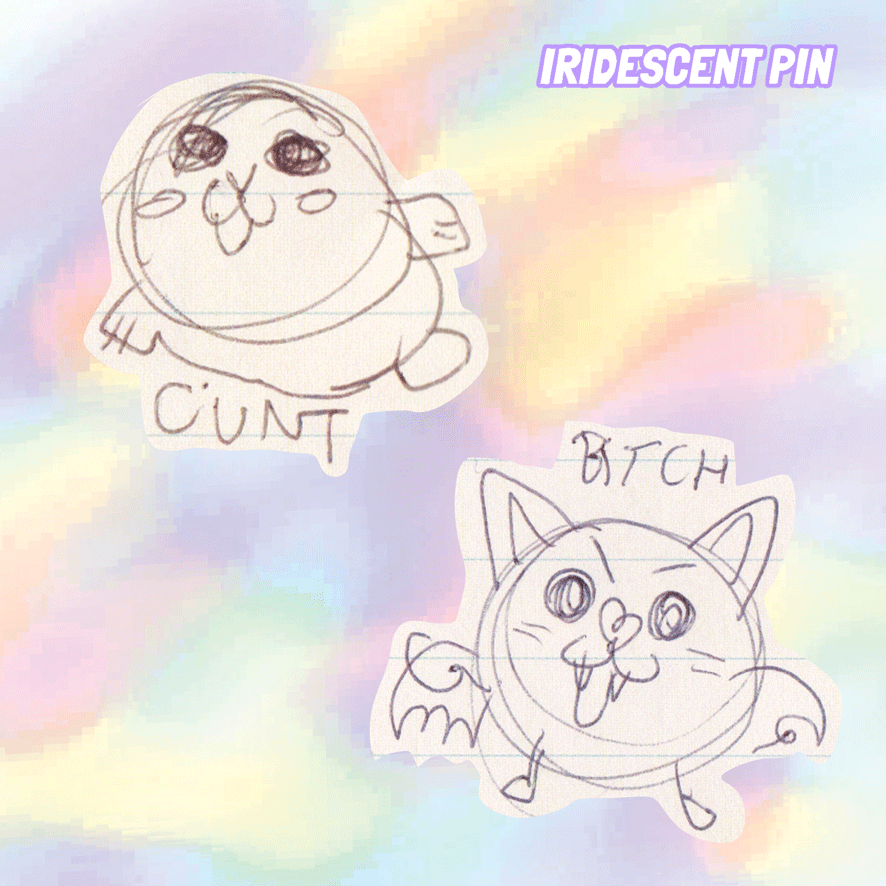 Pins ©unt & b1tch 🦇-  (iridescent acrylic)