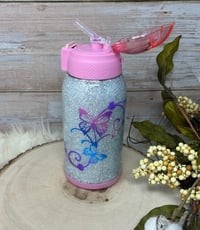 Image 1 of 18oz Ombre Butterfly  Pink Easy Sip Tumbler