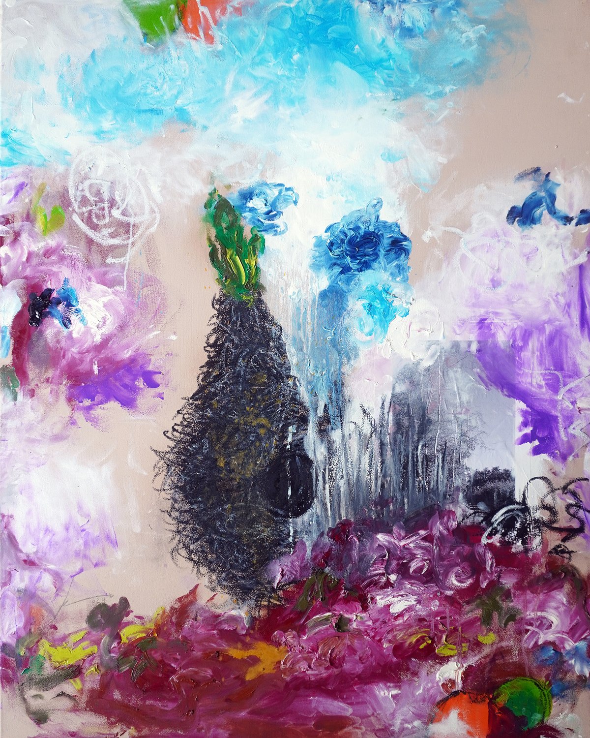 Image of Donde nacen las ideas 2. Técnica sobre lienzo. 100x81cm.