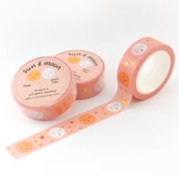 Image 1 of Sun & Moon Gold Foil 15mm Washi Tape 