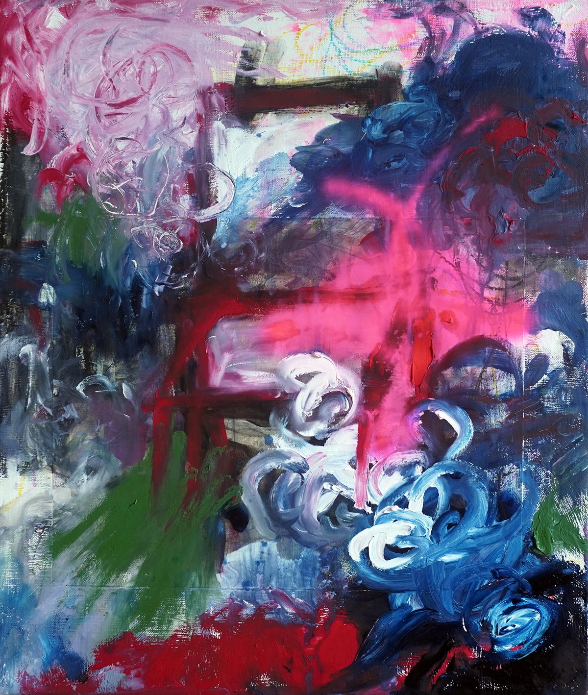 Image of Aún tienes tu silla. Técnica mixta sobre lienzo. 55x46 cm