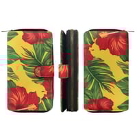 Image 1 of Women's Hawaiian Sovereign Nation Colored Long Flap Wallet
