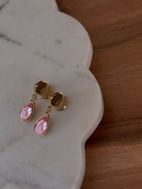 Image 1 of Pink Dahlia Angel Tears (Gold)