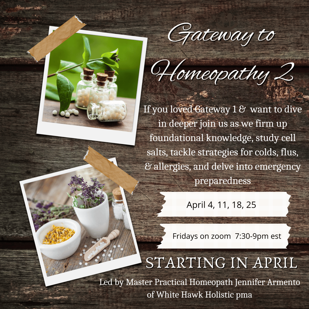 Image of Homeopathic Class Membership ~ Gateway to Homeopathy 2