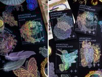 Image 2 of 80 Pieces Large Size Holographic Stickers for Scrapbook Junk Journal Bullet Journals Planners Laptop