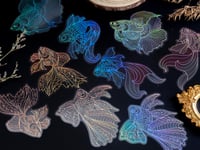 Image 2 of 80 Pieces Large Size Holographic Stickers for Scrapbook Junk Journal Bullet Journals Planners