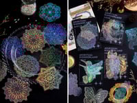 Image 5 of 80 Pieces Large Size Holographic Stickers for Scrapbook Junk Journal Bullet Journals Planners