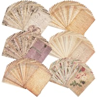 Image 1 of 180 Sheets of Scrapbook Paper, Vintage Journaling Scrapbooking Supplies Craft Kits 6.8×4.7 inch