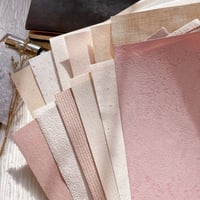 Image 1 of 13 Sheets Textured Scrapbook Paper Assorted Set 5.8x8.3 Inch A5 (Cherry Blossom)