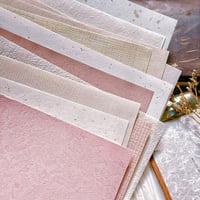 Image 3 of 13 Sheets Textured Scrapbook Paper Assorted Set 5.8x8.3 Inch A5 (Cherry Blossom)