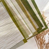 Image 5 of 15 Sheets Textured Scrapbook Paper Assorted Set 5.8x8.3 Inch A5 (Forest Green)