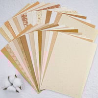 Image 4 of 30 Sheets Textured Scrapbook Paper Assorted Set 5.8x8.3 Inch A5 (Warm Earth)