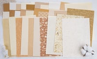 Image 1 of 30 Sheets Mixed Special Craft Paper for Scrapbooking Junk Journal 5.8x8.3 Inch A5 (Warm Earth)