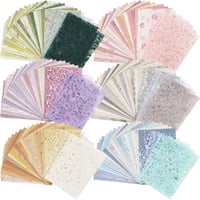 Image 1 of 156 Sheets Scrapbook Paper and Mesh Fabric Assorted Set 3.9x5.5 Inch