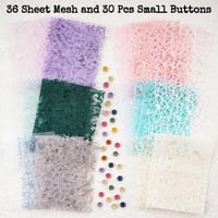 Image 4 of 156 Sheets Scrapbook Paper and Mesh Fabric Assorted Set 3.9x5.5 Inch
