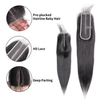 Image 3 of MID PART  2*6 Closure Wig 