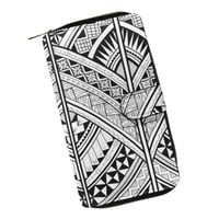 Image 3 of Women's Hawaiian Tribal Print Long Flap Wallet
