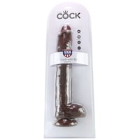 Image 1 of King Cock 14 Inch Cock with Balls in Chocolate