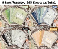 Image 3 of 160 Sheets 8 Pack Mixed Special Paper for Scrapbooking Kit Junk Journal Supplies Planner 4.9x7 Inch