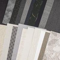 Image 1 of 20 Sheets Mixed Special Craft Paper for Scrapbook Junk Journal Supplies 5.8x8.3 Inch (Black & Gray)