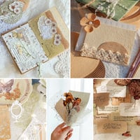 Image 5 of 20 Sheets Mixed Special Craft Paper for Scrapbook Junk Journal 5.8x8.3 Inch A5 (Cream & Coffee)