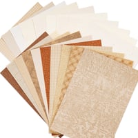 Image 2 of 20 Sheets Mixed Special Craft Paper for Scrapbook Junk Journal 5.8x8.3 Inch A5 (Cream & Coffee)