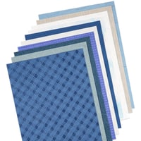 Image 4 of 20 Sheets Textured Scrapbook Paper Assorted Set 5.8x8.3 Inch A5 (Green & Blue)