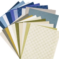 Image 2 of 20 Sheets Mixed Special Craft Paper for Scrapbook Junk Journal 5.8x8.3 Inch A5 (Green & Blue)
