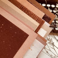 Image 3 of 15 Sheets Textured Scrapbook Paper Assorted Set 5.8x8.3 Inch A5 (Mocha Blush)