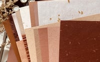 Image 1 of 15 Sheets Mixed Special Craft Paper for Scrapbook Junk Journal 5.8x8.3 Inch A5 (Mocha Blush)