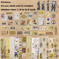 Image 2 of 100 Pieces Vintage Ephemera Pack Junk Journal Kit Scrapbook Supplies (Retro)