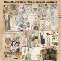Image 3 of 100 Pieces Vintage Ephemera Pack Junk Journal Kit Scrapbook Supplies (Retro)