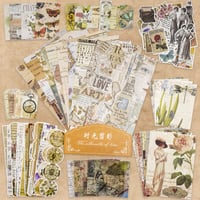 Image 5 of 100 Pieces Vintage Ephemera Pack Junk Journal Kit Scrapbook Supplies (Retro)